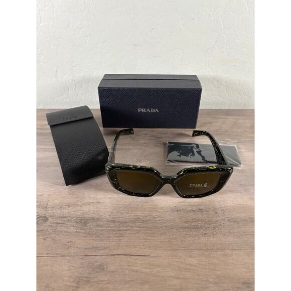 Prada Symbole Geometric Sunglasses- 50mm- SPR 14Z-F- Box Case- Cloth- NEW Authen - Picture 1 of 8